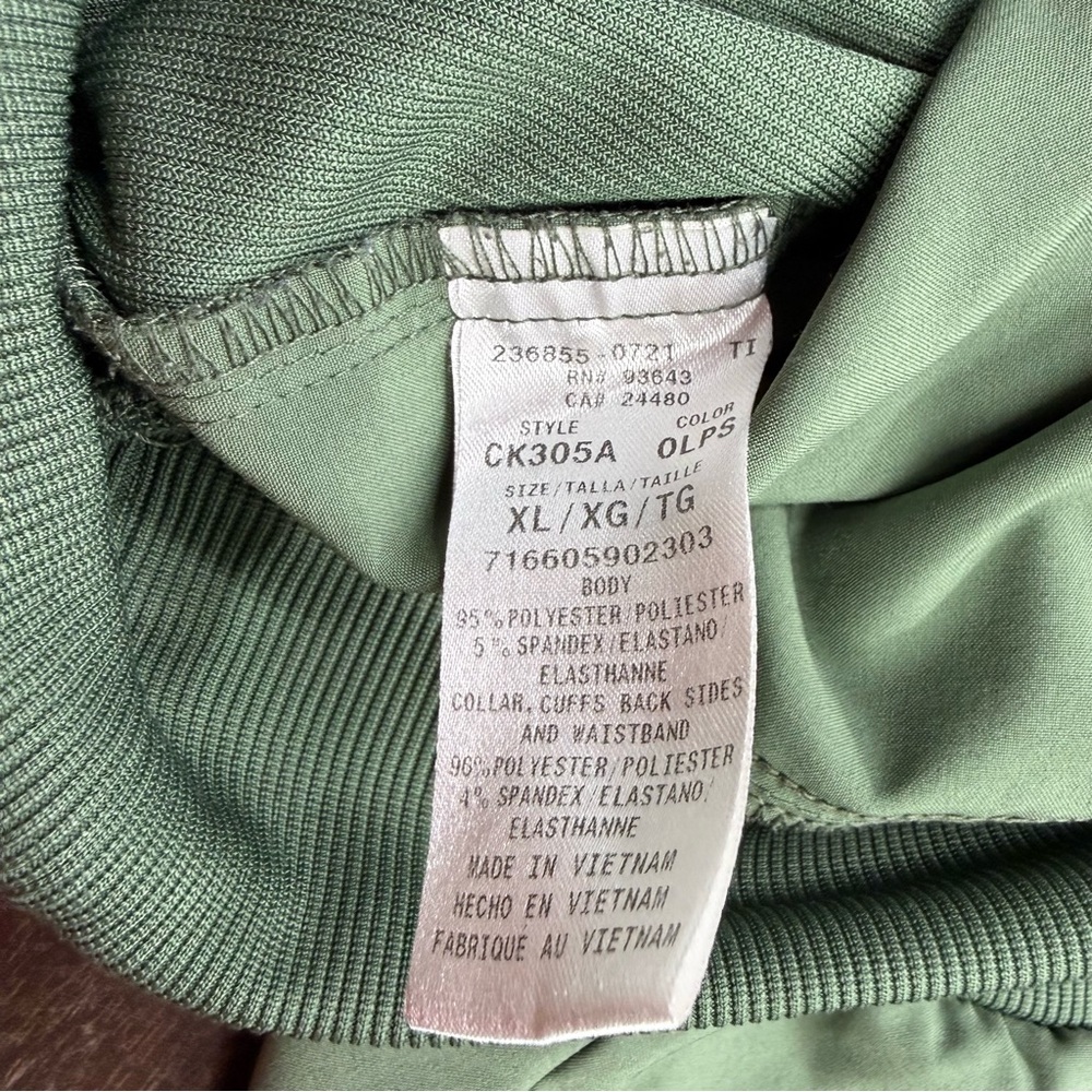 Men's Olive Green Lightweight Zip-Front Shirt Jacket - Picture 4 of 8